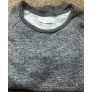 EVERLANE UNISEX Charcoal Crewneck Sweater Small Long Sleeved